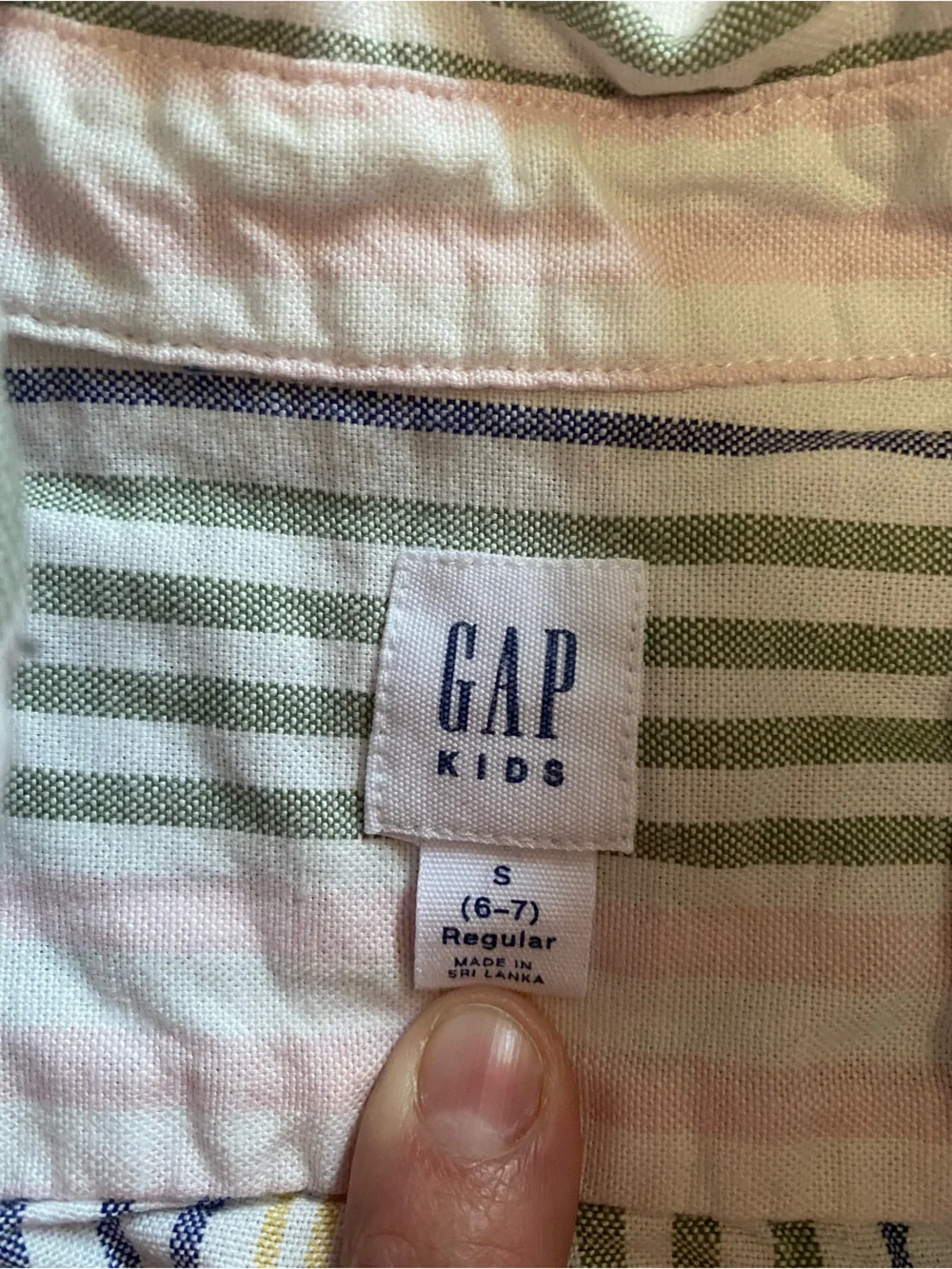 GAP Pastel Multi-Stripe Boy’s Button-Up Shirt